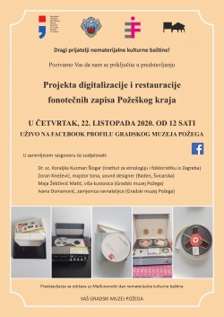 Predstavljanje projekta digitalizacije i restauracije fonotečnih zapisa Požeškog kraja